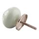Sage Green White Hearted Ceramic Knobs 